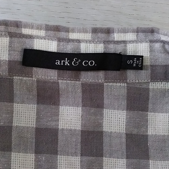 Ark & Co. Plaid‎ Shirt Dress tie waist midi classic - Picture 10 of 11